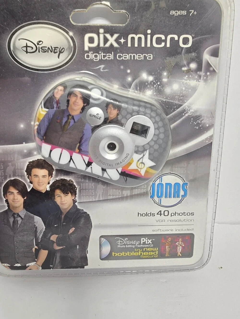 Disney Pix Micro Digital Camera Jonas Brothers Holds 40 Photos Y2K NEW